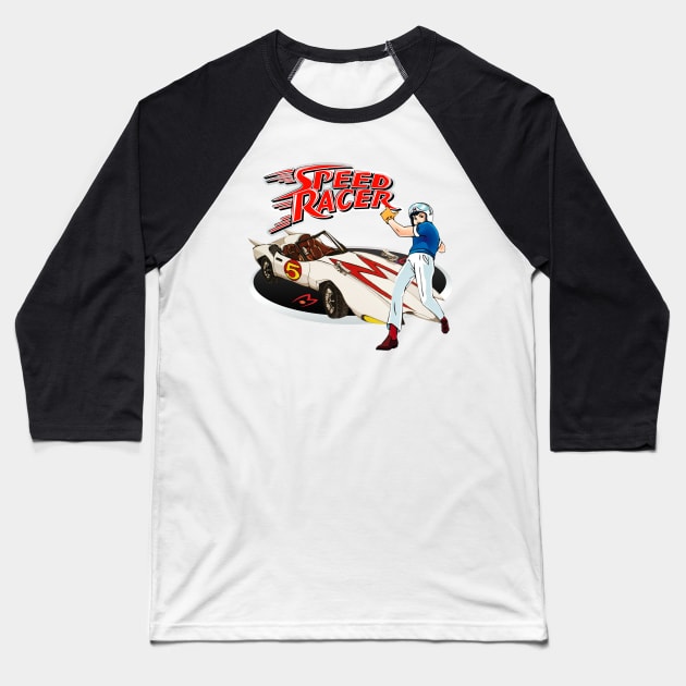 Go Speed Racer Go Go!!! Baseball T-Shirt by borutohead